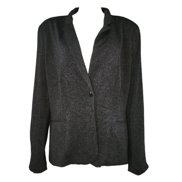 Old Navy Blazer Jacket Womens Size XL Grey Gray Business Career Stretchy Work - Picture 1 of 5